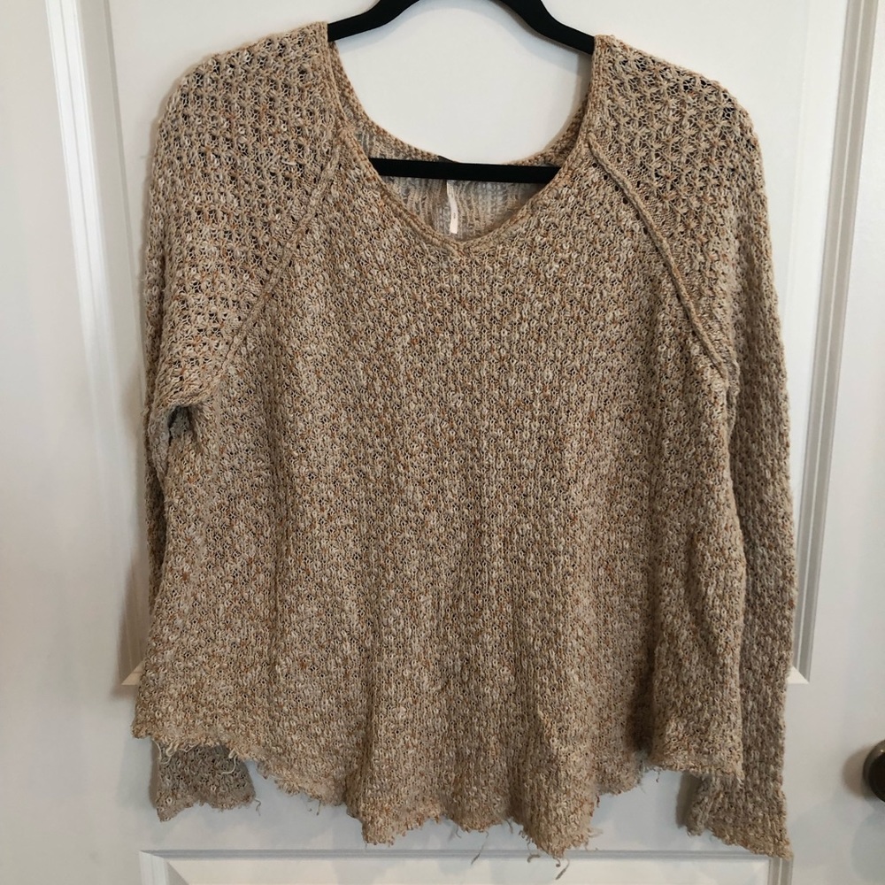 Free People Knit Sweater Lace Back